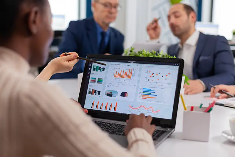 business-team-analyzing-data Business team analyzing data growth